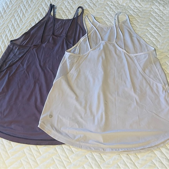 Lululemon Run Off-Route Tank Tops SET OF 2 EUC, SZ 4 - Picture 2 of 4